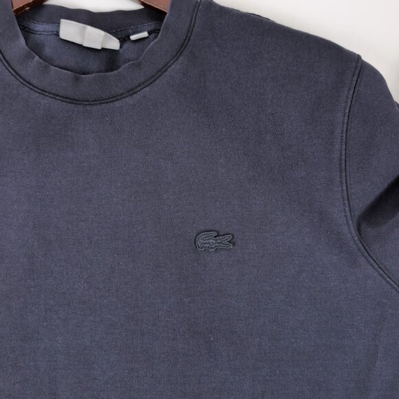 Lacoste Men's Navy Crewneck Pullover Blue/Grey Sleeve Detail, XL - Picture 4 of 7